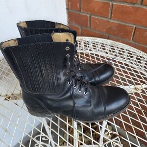 Vintage Frye campus chelsea leather black boots womens size 8